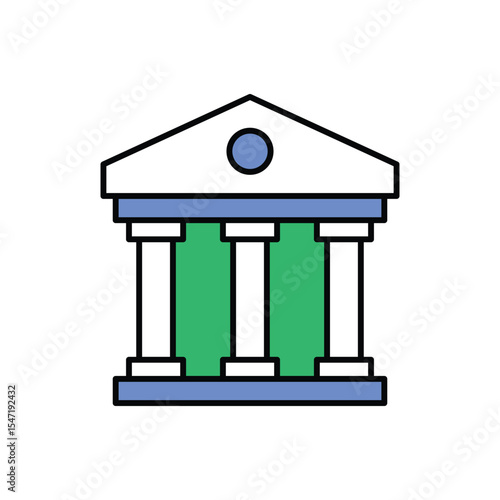 Museum Building Icon vector stock illustration
