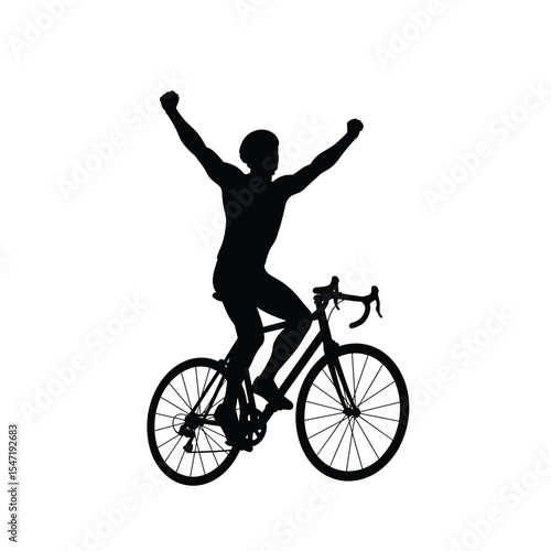 cycling man silhouette icon set, cycle silhouette, bicycle silhouette vector, bicycle man silhouette,  sport, racing, vehicle, active concept.