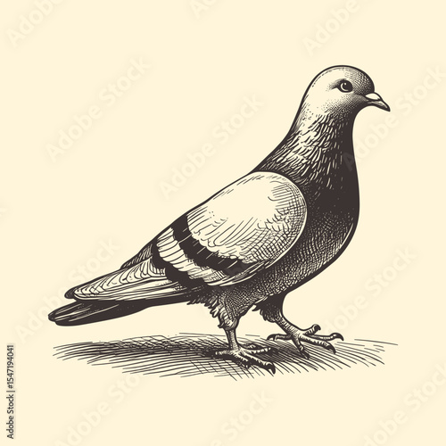 vector illustration of a pigeon