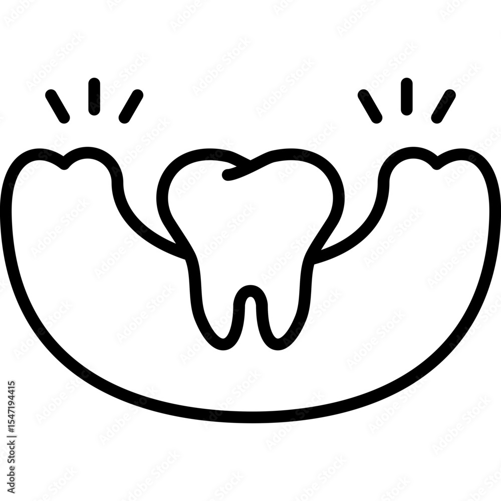 Obraz premium Periodontitis Icon