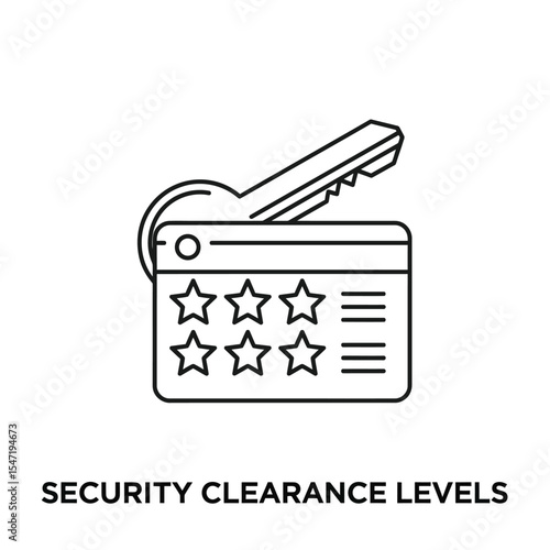 Key Card Access Security Clearance Levels Stars Rating