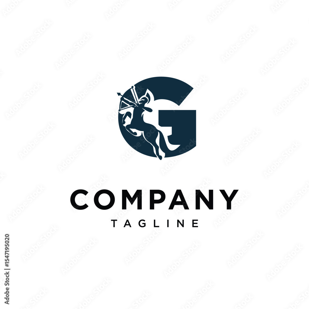 Obraz premium Letter G Centaur Logo Icon Vector