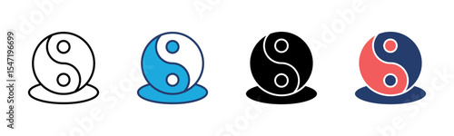 Yin Yang icon sheet multiple style collection