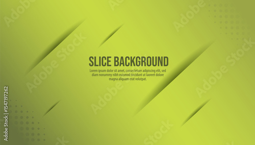 Abstract minimalist slice background green with empty area for text is very suitable for banners, covers and backdrops and others.