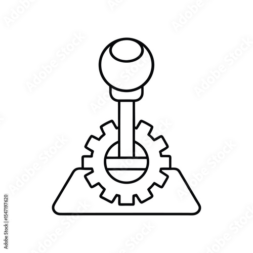gearshift line art