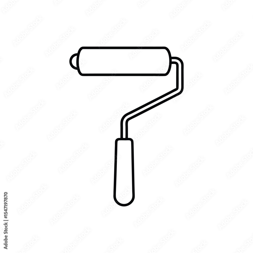 paint roller line art paint roller line art