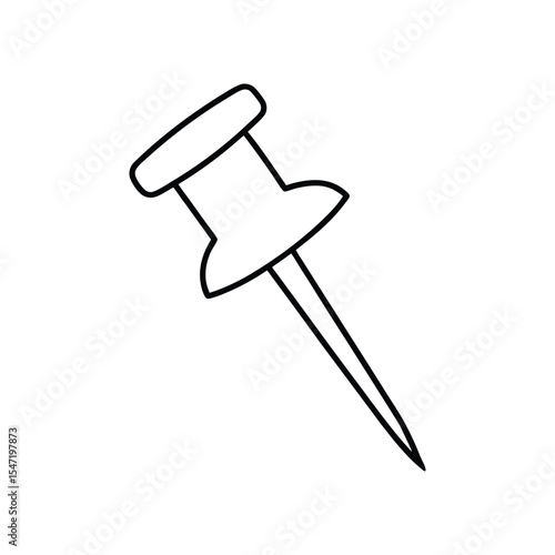 push pin line art