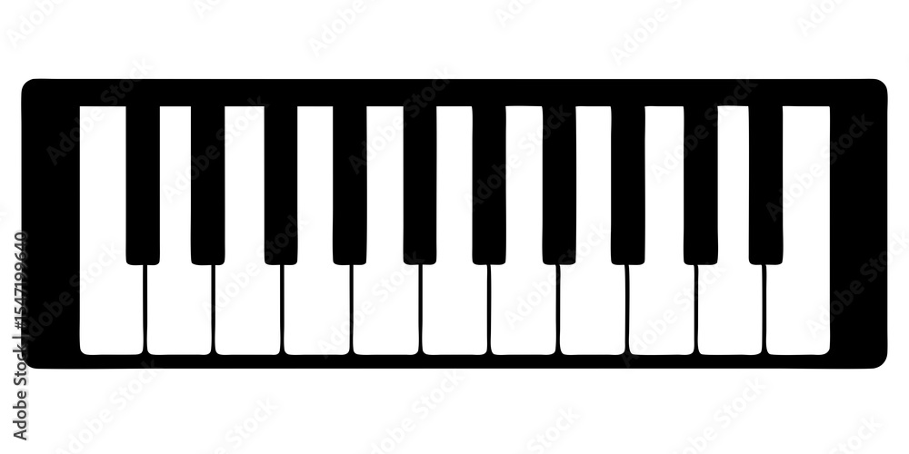Fototapeta premium piano keys vector illustration