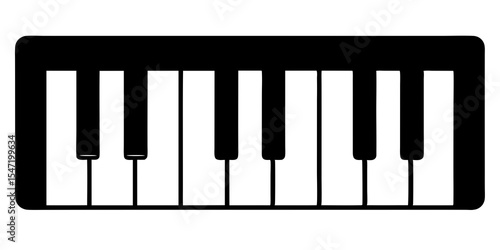 piano keys isolated on white