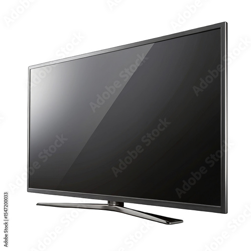 Flat screen television on black surface