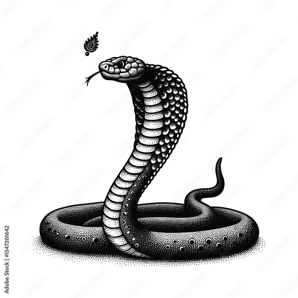 Fototapeta premium black and white snake