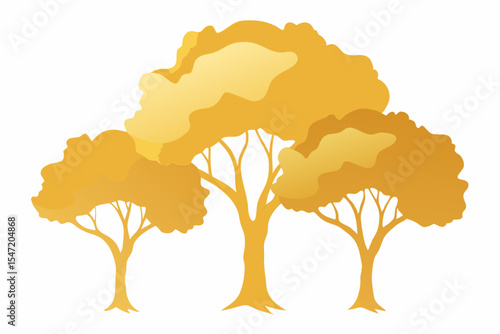 Golden Autumn Trees Nature's Golden Embrace