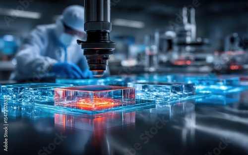 High-tech inspection of translucent squares