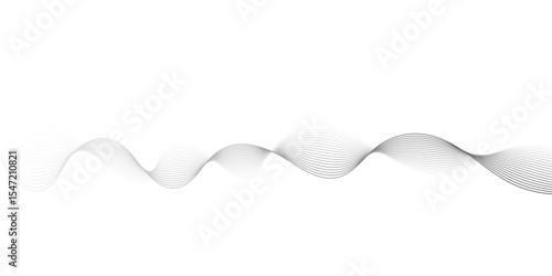 Abstract grey wavy lines on white background. Abstract wave line for banner, wallpaper background with wave design. Abstract vector background with wavy lines. vector illustration.