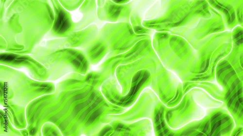 Abstract green liquid texture with flowing patterns, creating a vibrant and dynamic background