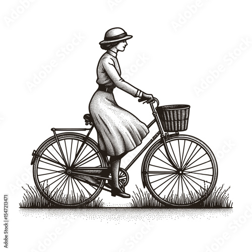 woman riding a bicycle