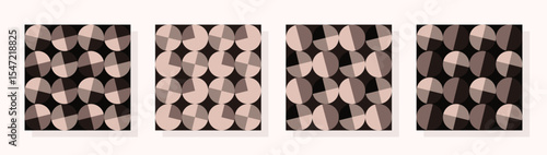 Set of organic modern geometric printable seamless pattern. Minimal geo backgrounds ideas for textile, home decor, banner, poster, template, business, wall paper, laminates. Vector illustration.