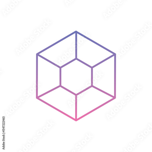 3D Model Display Icon vector stock illustration