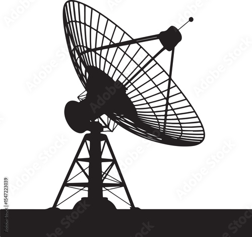 Radar Antenna Illustration for Space and Signal Concepts