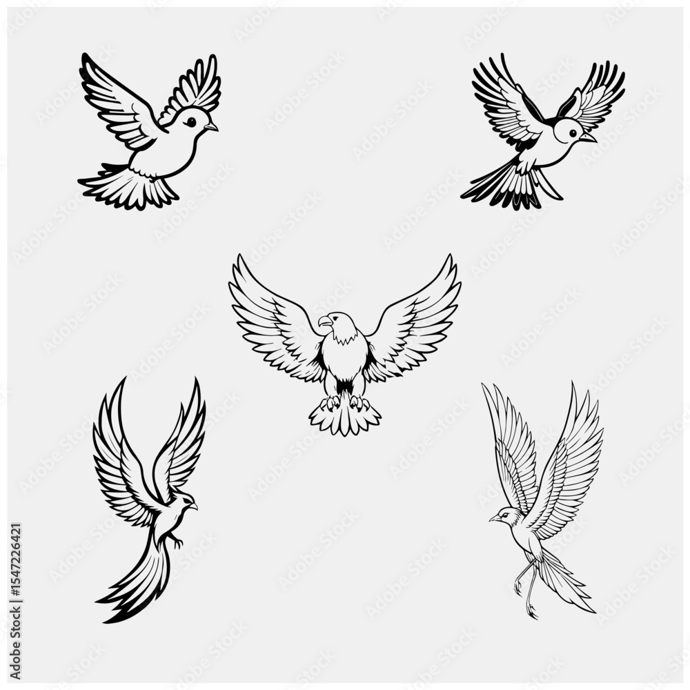 Obraz premium Black and white beutiful birds105