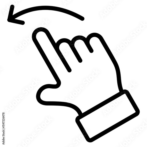 Hand Swipe Left Icon