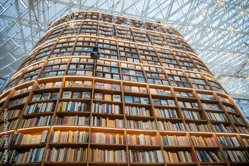 Beautiful scenery at a library in Seoul, Korea