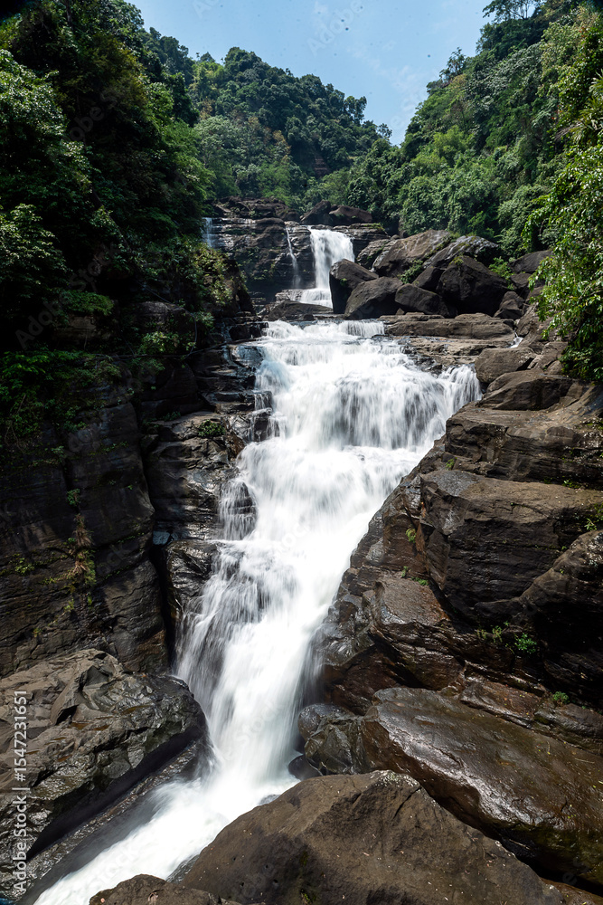Fototapeta premium Borhill Waterfalls – Meghalaya, India