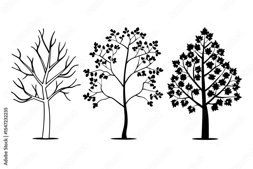 Obraz premium Fall Pin Oak Leaf Collection Design