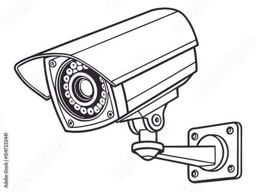 CCTV Security Camera on White