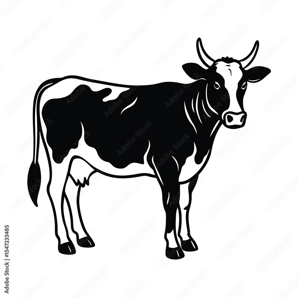 Cow vector silhouette Cow vector silhouette