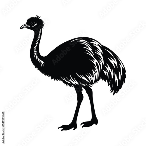 Emu vector silhouette