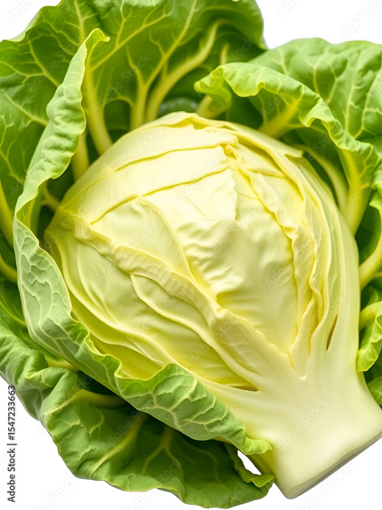 Obraz premium whole green cabbage isolated on white