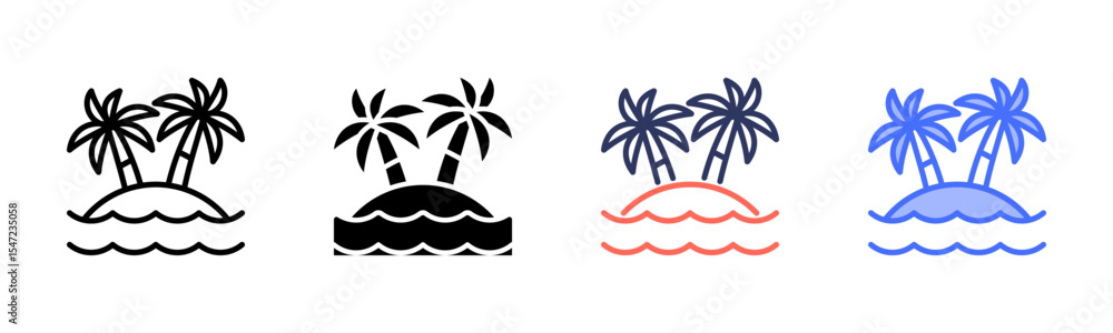 Obraz premium Island Icon