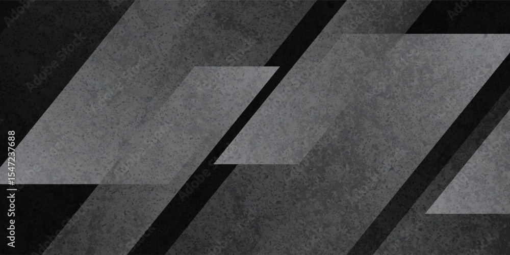 Fototapeta premium Black rough grunge abstract background overlap layer on dark space with diagonal lines decoration. Modern graphic design element vintage style concept. modern