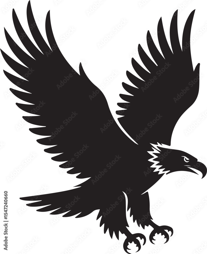 Fototapeta premium Eagle flying vector illustration