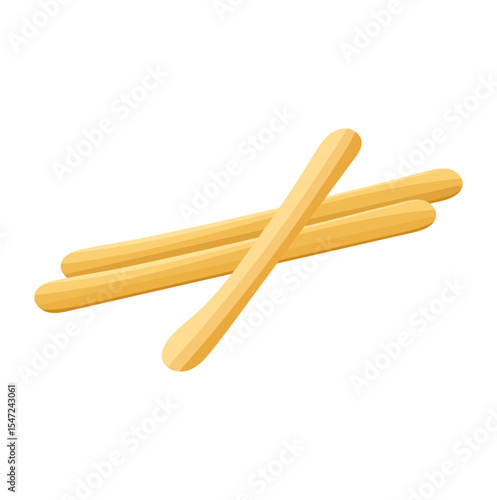 Bread Stick Grissini Snack Illustration Isolated on White Background
