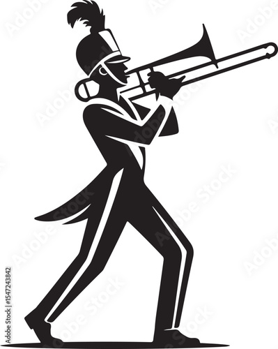 Marching musician vector illustration