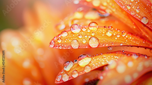 A beautiful blurry light orange with raindrops background