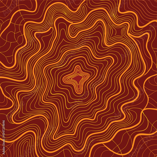 Background of the topographic map. Topographic map lines, contour background. Geographic abstract grid