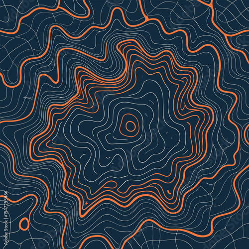 Background of the topographic map. Topographic map lines, contour background. Geographic abstract grid
