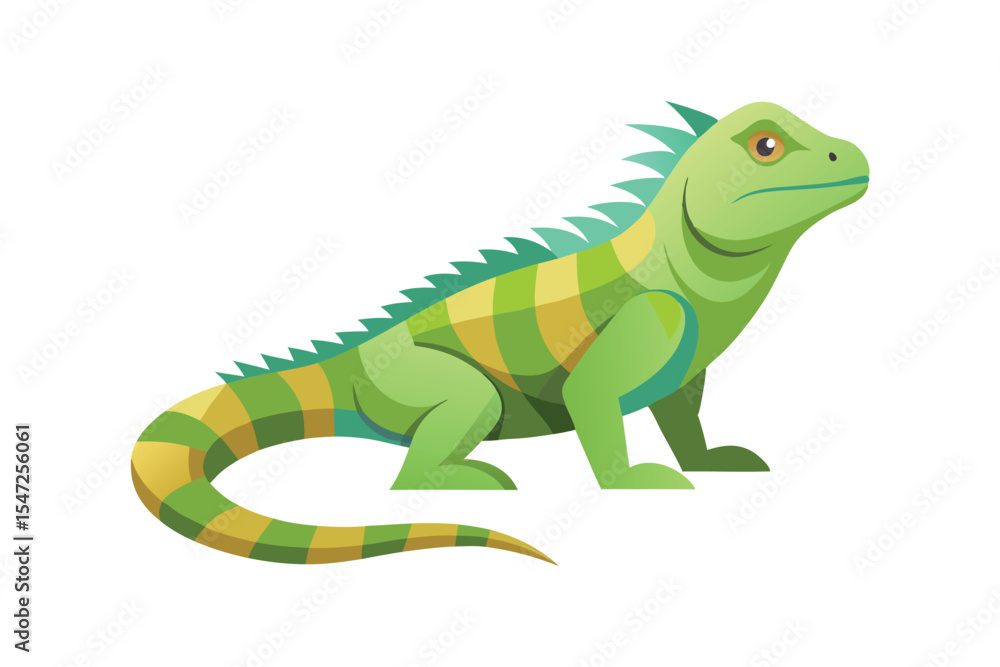 Fototapeta premium Iguana animal isolated on white background