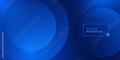 Modern background blue gradations circle shape style. trendy