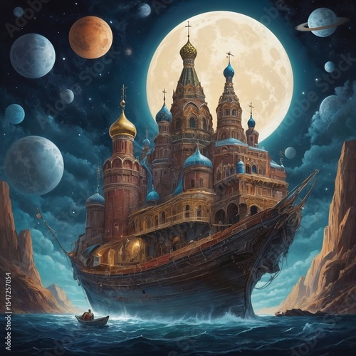 fairytale scene with the Kremlin
