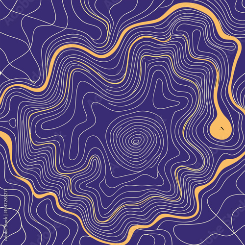 Background of the topographic map. Topographic map lines, contour background. Geographic abstract grid