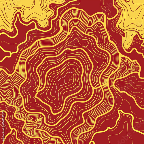 Background of the topographic map. Topographic map lines, contour background. Geographic abstract grid