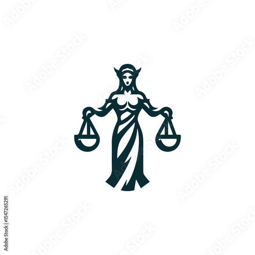 Justice goddess logo
