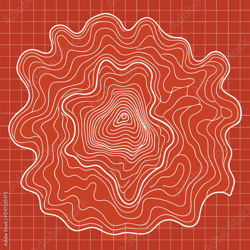 Background of the topographic map. Topographic map lines, contour background. Geographic abstract grid