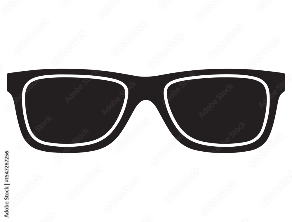 Fototapeta premium BEACH GLASSES SILHOUETTE 