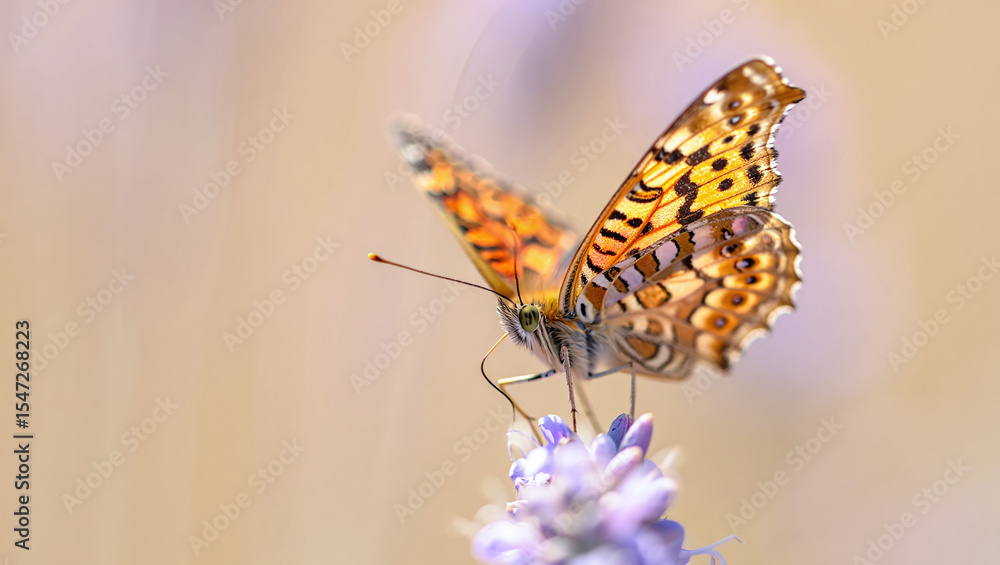 Fototapeta premium Spectacular Close-up of a Butterfly on Lavender Flower