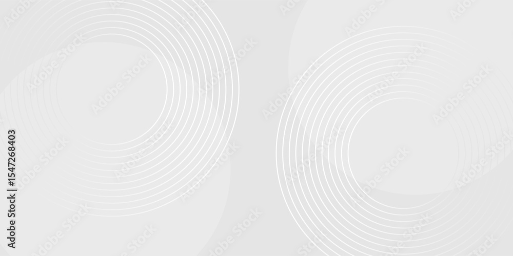 Abstract white glowing geometric lines on gray background. Modern shiny blue circle lines pattern. Futuristic technology concept. Suit for cover, poster, banner, brochure, header, website vector Abstract white glowing geometric lines on gray background. Modern shiny blue circle lines pattern. Futuristic technology concept. Suit for cover, poster, banner, brochure, header, website vector